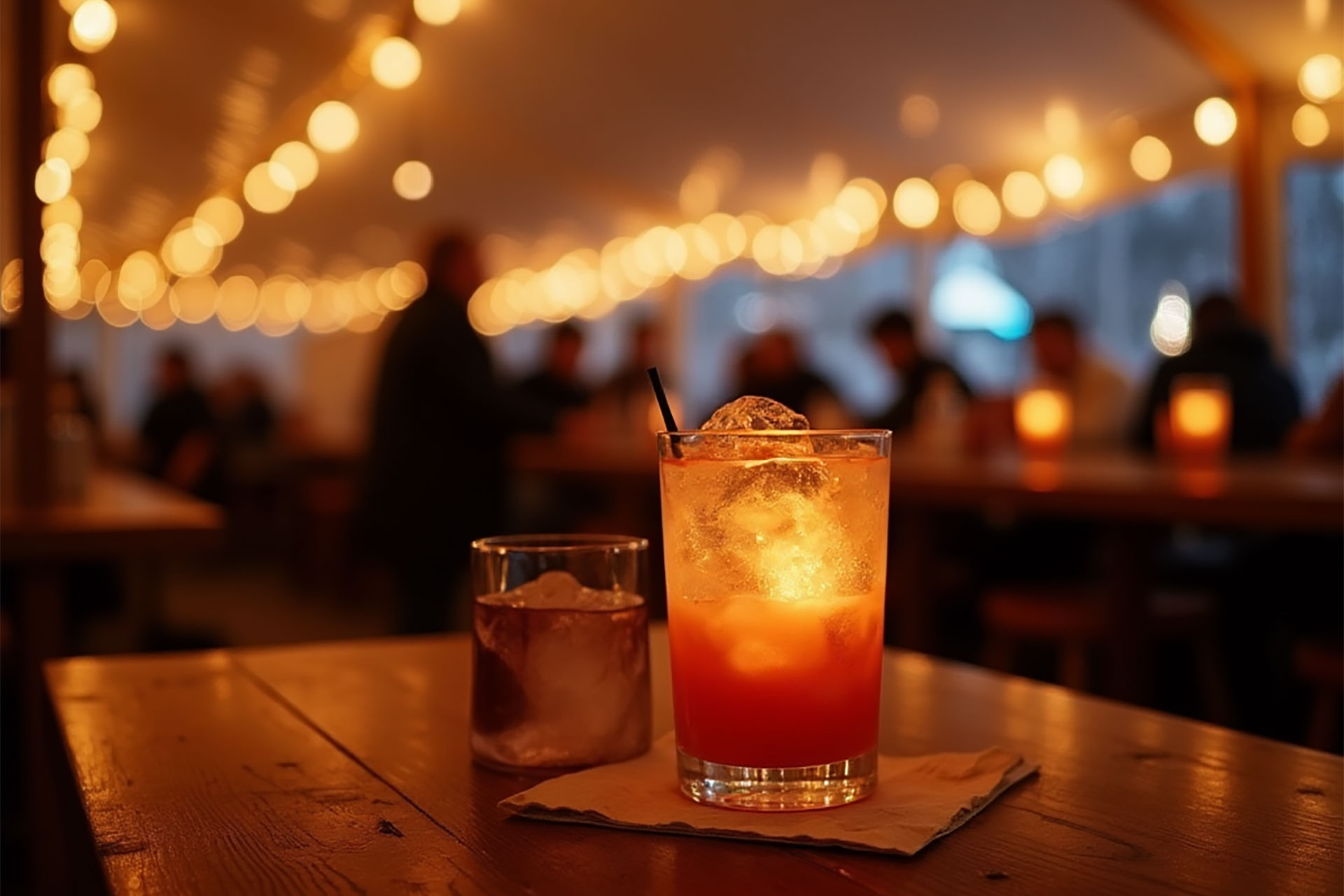 Pink Moon Seasonal drinks at event