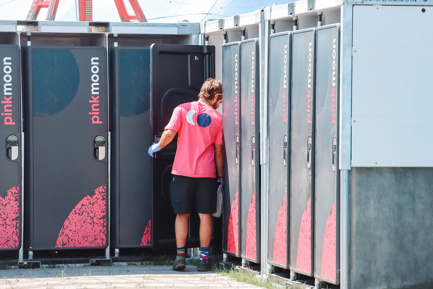 Pink Moon staff cleaning